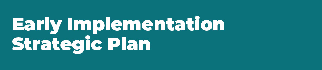 Early Implementation Strategic Plan